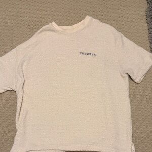 YoungLA Cream Textured Dress Shirt